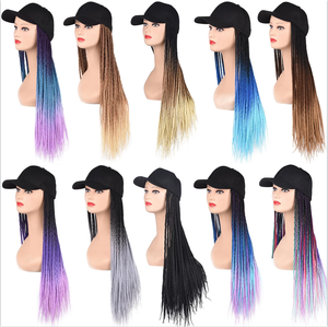 <span class=keywords><strong>Parrucca</strong></span> lunga sintetica per cappello da Baseball con scatola intrecciata parrucche per trecce per donne Afro nere da indossare ogni giorno <span class=keywords><strong>parrucca</strong></span> <span class=keywords><strong>bianca</strong></span> regolabile per ragazze - Product Image 2