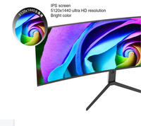 Moniteur de bureau à écran large courbe de 49 pouces 5K ultra 144 avec moniteur de type c