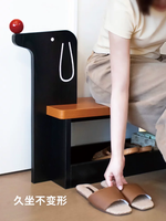 Banc à chaussures ergonomique en bois, durable et écologique, en forme de chien de dessin animé, idéal pour l'entrée de petite villa