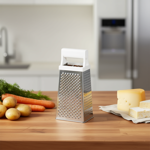 Square Grater 24cm Stainless Steel For Cheese <b>Vegetables</b> Kitchen Use - Product Image 3