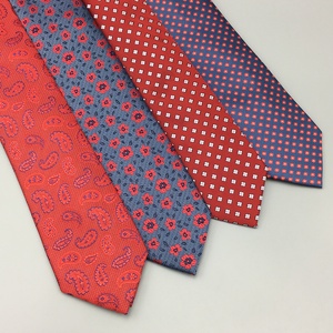Cravates pour hommes en polyester tissé personnalisées, motifs géométriques, floraux et cachemire, assortiment pour le Nouvel An et les fêtes, vente en gros de Chine - Product Image 1