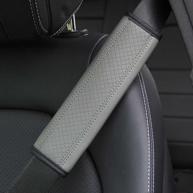 Fiber embossed shoulder pad gray