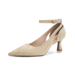 Scarpe da Donna Eleganti con <span class=keywords><strong>Tacco</strong></span> a Spillo e Cinturino alla Caviglia, in Camoscio Rosso, Taglie Grandi, Design D'Orsay, Fornitore all'Ingrosso - Product Image 2