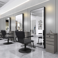 Miroir LED de luxe de haute qualité, station de coiffure, mobilier de salon de beauté, miroir de coiffure