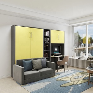 DACO Mobile Salvaspazio in Compensato con Divano Letto a Scomparsa e Libreria Laterale - Product Image 2