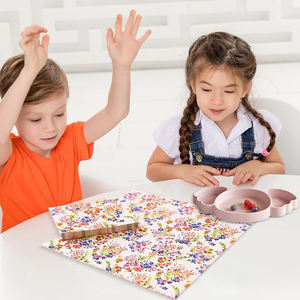 Serviettes de toilette jetables 3 plis à imprimé floral <span class=keywords><strong>pastel</strong></span> intégral pour salle de bain et buffet - Product Image 3