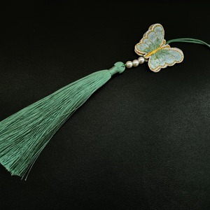 Embroidered Silk Tassel Korean Traditional Norigae Handmade Butterfly Design Ethnic Charm <b>Bag</b> Pendant Korean Traditional - Product Image 4
