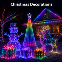 Guirlandes lumineuses LED intelligentes à pixels RGB de 12 mm, adressables, WS2811, étanches IP67, pour l'extérieur, Noël et événements