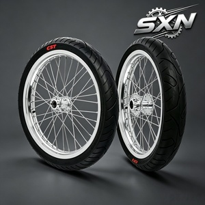 ชุดล้อซุปเปอร์โมโตขนาด <span class=keywords><strong>17</strong></span> นิ้ว <span class=keywords><strong>1.60</strong></span> 2.15 พร้อมยาง CST สำหรับรถมอเตอร์ไซค์ไฟฟ้า Sur-Ron Light Bee สีเงิน อลูมิเนียม CNC - Product Image 2