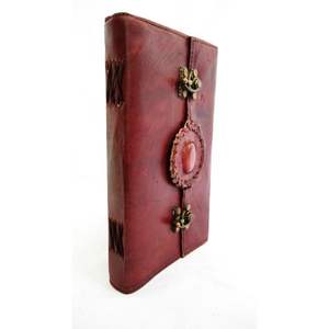 Diario de Cuero de Tapa Dura Estilo Vintage Antiguo B5 con Cierre de Doble Cierre y Piedra Central, Regalo de Alta Calidad - Product Image 2