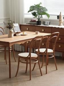 Chaise de restaurant en bois massif nordique, chaise Sonnette, chaise vintage en rotin tissé, 18 chaises - Product Image 6