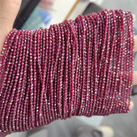 Grenat naturel à facettes rondes énergie de guérison 2mm pierres précieuses perles en vrac bijoux à bricoler soi-même faisant la conception pour Bracelet collier