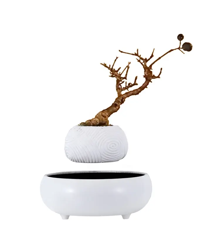 Bonsai di resina galleggiante di levitazione magnetica dell'albero di palma artificiale di plastica dell'interno moderno all'ingrosso del produttore