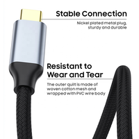 Câble adaptateur USB C vers HDMI 4K 60Hz Adaptateur USB Type C vers HDMI pour ordinateur portable MacBook Pro Air Dell XPS Surface iPad Pro etc.
