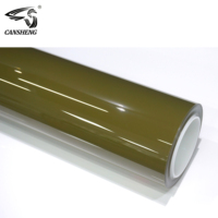 TPU PPF alto brillo lucha verde Auto envoltura película alta visibilidad Logo gráfico CAMBIO DE Color pegatinas de coche