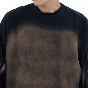 <span class=keywords><strong>Felpa</strong></span> Oversize con Collo Tondo e Stile Streetwear Effetto Vissuto <span class=keywords><strong>Marrone</strong></span>, Pullover Casual da <span class=keywords><strong>Uomo</strong></span>, Felpe Personalizzate - Product Image 2