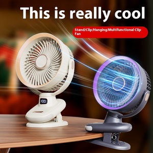 Moteur sans balais mini ventilateur <span class=keywords><strong>à</strong></span> pince rechargeable oscillant suspendu <span class=keywords><strong>au</strong></span> <span class=keywords><strong>mur</strong></span> refroidisseur d'air de table OEM ventilateur de lumière USB extérieur - Product Image 4