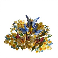 Carte de vœux 3D pop-up avec motif narcisse et papillon pour anniversaire, fête des mères et Noël, pour rétablissement, en papier artistique, intérieur vierge, fabriquée en Chine