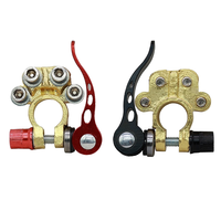 1 Paire de bornes de batterie en laiton à déconnexion rapide, connecteurs de batterie multi-connections 4 voies pour voiture, camion, bateau marin