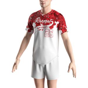 Camiseta de Béisbol Sublimada de Alta Calidad para Hombre, Uniforme Rojo de Cultura Urbana, Estilo Americano, Personalizable con Logotipo, Camiseta de Béisbol Lisa - Product Image 5