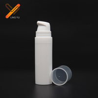 Flacon pompe airless en plastique PP de 5 ml, 10 ml, 15 ml, petit format, avec impression sérigraphique pour sérum et lotion de soin de la peau