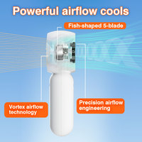 Ventilateur portable mini à main, alimenté par batterie, pour usage extérieur, fabriqué en ABS durable, simple réglage à trois vitesses pour un refroidissement rapide en été