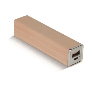 Powerbank in legno personalizzato gadget - Product Image 1