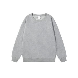 Felpe in cotone poliestere Plus Size felpe con cappuccio di spugna francese felpa a girocollo tinta unita personalizzata - Product Image 4