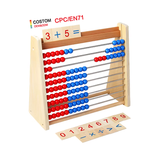 Abacus en bois, cadre de calcul mathématique, jeu de puzzle éducatif pour enfants, garçons et filles, <span class=keywords><strong>développement</strong></span> de l'apprentissage - Product Image 2