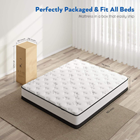 Matelas à ressorts de haute qualité pour chambre d'hôtel, tailles Twin, Double, Queen, King, compressé en boîte, pour usage scolaire et hospitalier