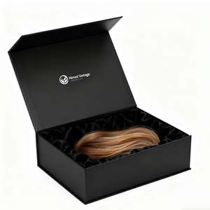 Caja de regalo forrada de plástico negro magnético de lujo personalizada al por mayor, embalaje con laminación mate y grabado en relieve - Product Image 4