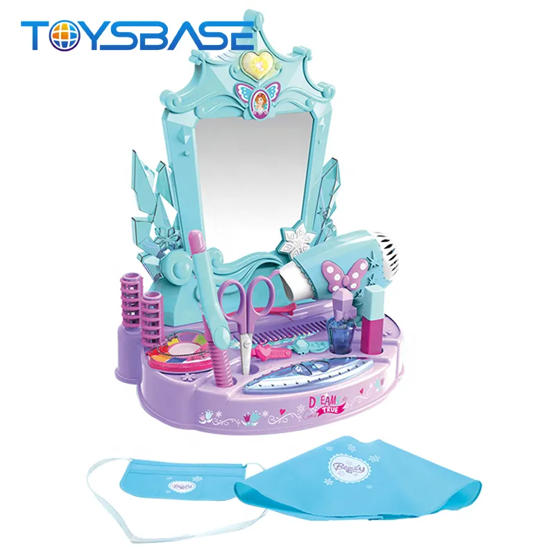 With Light And Music Pretend Play Electric Crown Dressing Table Toy Makeup Set