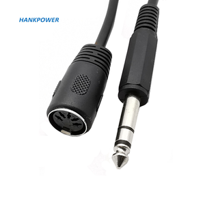 MIDI Din 5 Pinos TRS Feminino Para 6.35mm Masculino Áudio Estéreo com Extensão de Cabo Para Teclado MIDI - Product Image 4