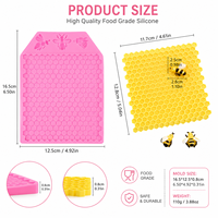 Ensemble de moules en silicone de qualité alimentaire pour fondant en forme de nid d'abeille et de marguerite, pour la décoration professionnelle de gâteaux, le chocolat, les bonbons et les outils de pâtisserie DIY