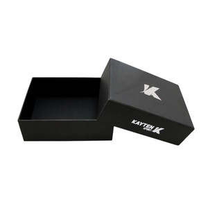 Hộp Giấy Thủ Công Sang Trọng Sliver Foil Logo Hộp Giấy Đen Với Nắp Và Cơ Sở - Product Image 5