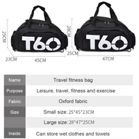 2024 nouveau sac de voyage Durable Portable en Nylon personnalisé YCH pour l'exercice de gymnastique sac de sport en tissu imperméable avec logo de marque sac de sport