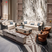 Canapé en cuir véritable Nappa avec cadre en bois massif personnalisable de style italien moderne, 1, 2 ou 3 places, pour salon de villa