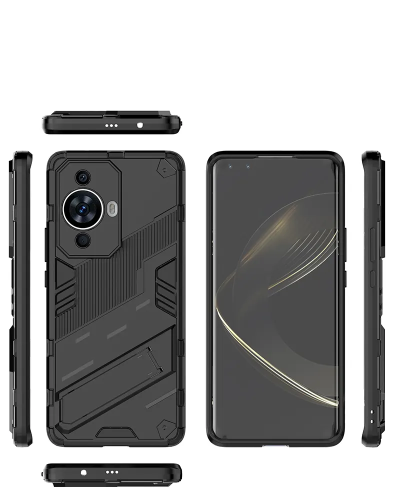 Casing ponsel TPU Huawei Nova 11Pro, pelindung belakang HP kuat Armor Anti jatuh 2 In 1 PC dengan cincin penyangga bulat