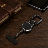 Sangle de téléphone professionnelle portable en acier avec boucle rétractable et porte-clés, étanche, pour la randonnée et les activités de plein air