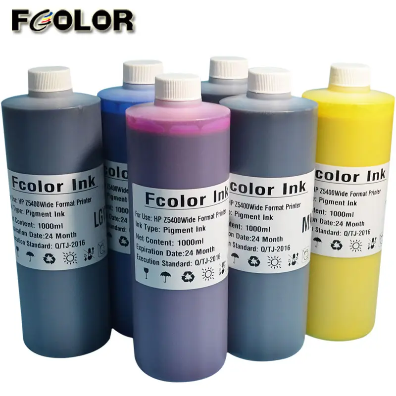 Recarga de tinta de pigmento de cartucho fcolor #70, recarga de tinta para plotter hp desingjet z5600