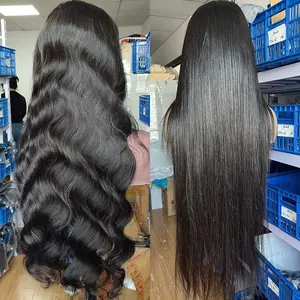 Top sale HD Lace wig 100% Human Hair HD Lace Frontal Wig 150% 180% 220% Density Lace Front Wig full thick end no shed for salon