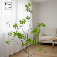FONG IAN 125cm Pohon Daun Enkianthus Jepang Buatan Realistis, Tanaman Enkianthus Jepang, Daun Tanaman Hijau Palsu
