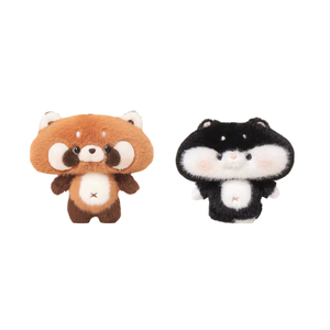 Set di Portachiavi Peluche Animali Carini e Robusti, <span class=keywords><strong>Panda</strong></span> <span class=keywords><strong>Rosso</strong></span> e Criceto, Pelliccia Soffice e Delicata sulla Pelle, Piccolo Regalo per le Feste per Tutte le Età - Product Image 1
