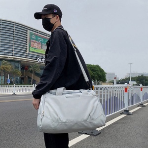 N LOGO Large Capacity Gym Tote Bag High Quality Waterproof Oxford <b>Fabric</b> Foldable Portable Zipper Closure Stylish Fashion/Casual - Product Image 2