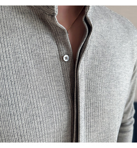 <span class=keywords><strong>Camicia</strong></span> di lana calda spazzolata autunno e inverno <span class=keywords><strong>camicia</strong></span> di fascia alta da <span class=keywords><strong>uomo</strong></span> con colletto alto a righe - Product Image 5