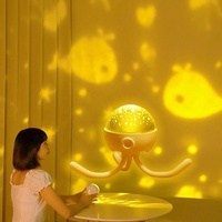 Lampe de Projection Pieuvre Portable, Projecteur Galaxie Étoilée, Veilleuse Mignonne pour Enfants, Lampe de Projection pour le Sommeil, Fourniture en Gros OEM