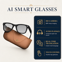 Lunettes Intelligentes IA avec Caméra HD 8MP, Enregistrement Photo et Vidéo, Lecture Audio à Oreille Ouverte, Écoute Musicale, Assistant Vocal en Temps Réel, Sans Fil