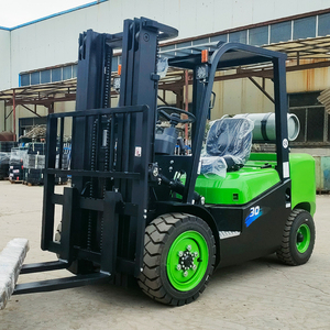 Fourches de chariot élévateur de haute qualité, chariot élévateur à conteneurs de 3 tonnes, chariot élévateur diesel de grande capacité avec grue pour l'utilisation en entrepôt d'usine - Product Image 3
