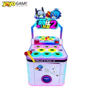 เครื่องเล่นเกมตีตัวตุ่นแบบหยอดเหรียญสำหรับเด็กสองคน วัสดุอะคริลิก สำหรับเล่นในร่ม พร้อมคุณสมบัติเสริมสร้างการเรียนรู้ - Product Image 3
