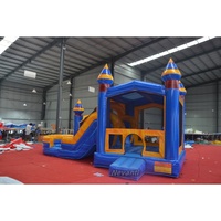 Château gonflable d'extérieur pour enfants, château de saut commercial avec toboggan